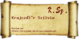 Krajczár Szilvia névjegykártya