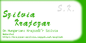szilvia krajczar business card